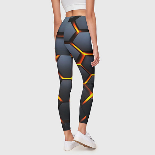 Женские легинсы Плиты брони / 3D-принт – фото 4