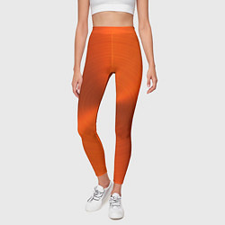 Леггинсы женские Оранжевый волнообразный дисковый узор, цвет: 3D-принт — фото 2