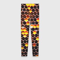 Леггинсы женские Медовые пчелиные соты, цвет: 3D-принт