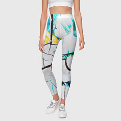 Леггинсы женские Абстракция лед, цвет: 3D-принт — фото 2