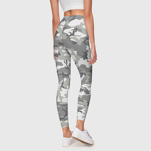 Женские легинсы Снежный камуфляж / 3D-принт – фото 4