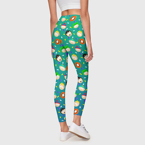 Женские легинсы Южный Парк - паттерн персонажи / 3D-принт – фото 4