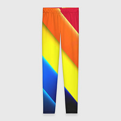 Леггинсы женские Радужные полосы текстура, цвет: 3D-принт