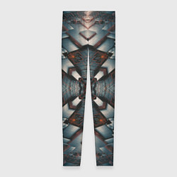 Леггинсы женские Металлическая техноброня, цвет: 3D-принт