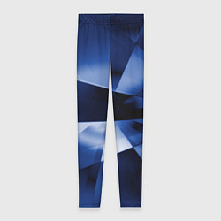 Леггинсы женские Синие лучи и отражения в абстракции, цвет: 3D-принт