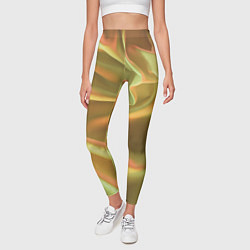 Леггинсы женские Золотой шёлк и отливы, цвет: 3D-принт — фото 2