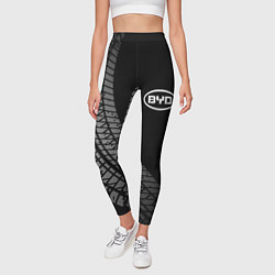 Леггинсы женские BYD tire tracks, цвет: 3D-принт — фото 2