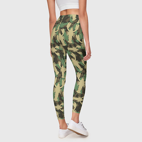 Женские легинсы Камуфляж из раков / 3D-принт – фото 4