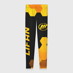 Женские легинсы Lifan - gold gradient: надпись, символ
