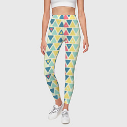 Леггинсы женские Треугольный орнамент, цвет: 3D-принт — фото 2
