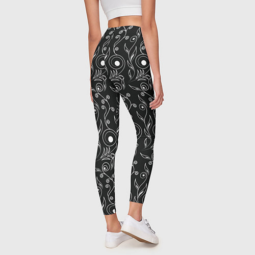 Женские легинсы Black style pattern / 3D-принт – фото 4