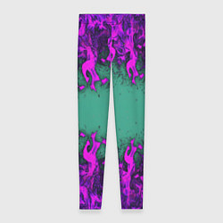 Леггинсы женские Фиолетовое пламя, цвет: 3D-принт