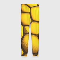Леггинсы женские Желтые объемные плиты, цвет: 3D-принт