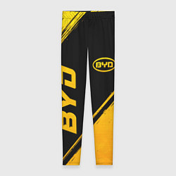 Леггинсы женские BYD - gold gradient: надпись, символ, цвет: 3D-принт