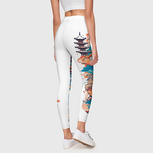 Женские легинсы Ancient japan / 3D-принт – фото 4