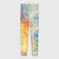 Леггинсы женские Вода и пламя абстракция, цвет: 3D-принт