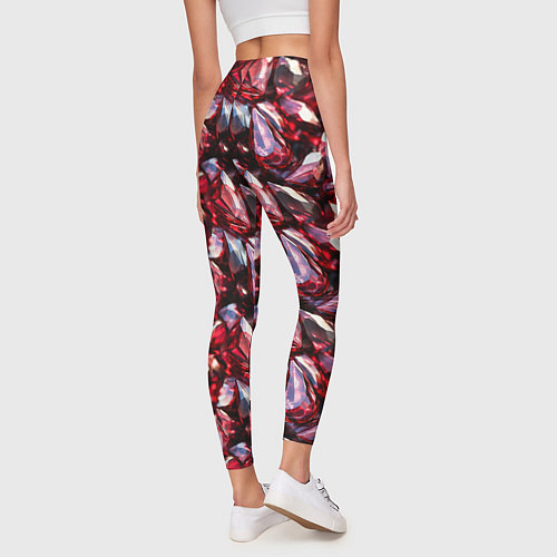 Женские легинсы Рубиновый паттерн / 3D-принт – фото 4