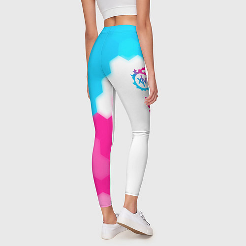 Женские легинсы Final Fantasy neon gradient style: по-вертикали / 3D-принт – фото 4
