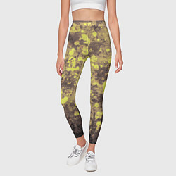 Леггинсы женские Грязно-желтая осень, цвет: 3D-принт — фото 2