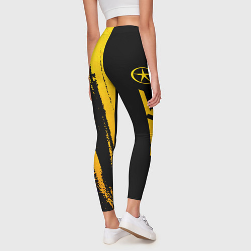 Женские легинсы JAC - gold gradient по-вертикали / 3D-принт – фото 4