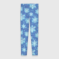 Леггинсы женские Pattern with bright snowflakes, цвет: 3D-принт