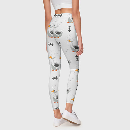 Женские легинсы Гусь и фигуры / 3D-принт – фото 4