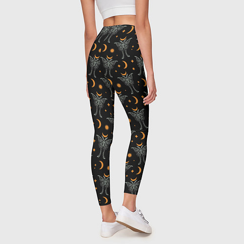 Женские легинсы Лунные мотыльки / 3D-принт – фото 4