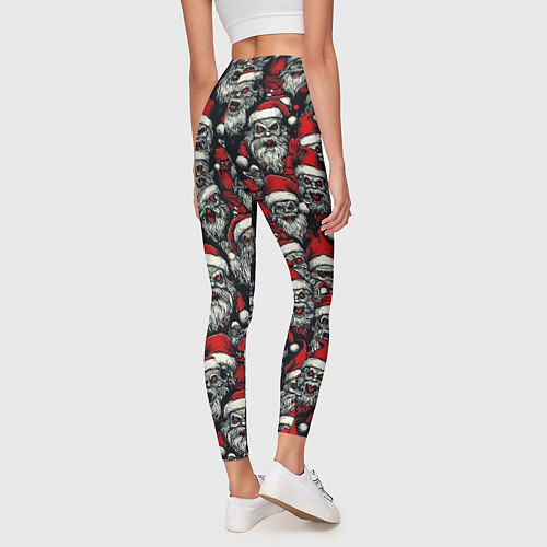 Женские легинсы Плохой Санта Клаус / 3D-принт – фото 4