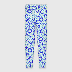 Леггинсы женские Синие каракули, цвет: 3D-принт