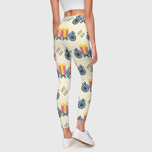 Женские легинсы Подарок на карете и ромб / 3D-принт – фото 4