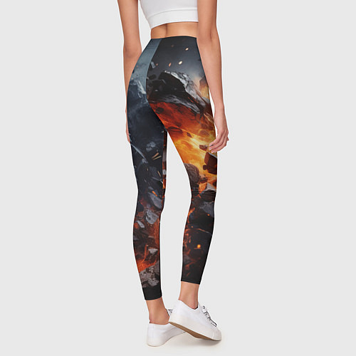 Женские легинсы Взрыв камней и плит / 3D-принт – фото 4