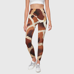 Леггинсы женские Пятнистый мех жирафа, цвет: 3D-принт — фото 2