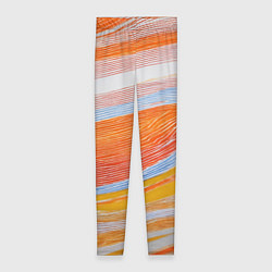 Леггинсы женские Многоцветный полосатик, цвет: 3D-принт