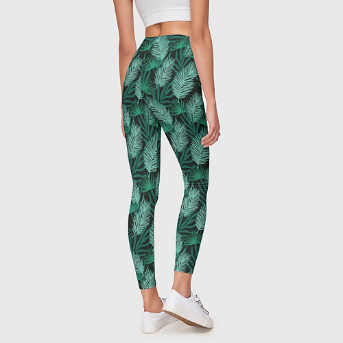 Женские легинсы Паттерн тропические листья / 3D-принт – фото 4