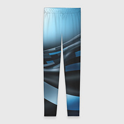 Женские легинсы Черно-синий абстрактный спортивный стиль
