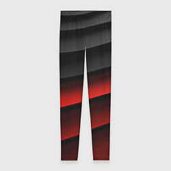 Леггинсы женские Черно-красный объемный градиент, цвет: 3D-принт