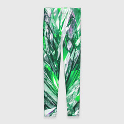 Женские легинсы Зелёные драгоценные кристаллы