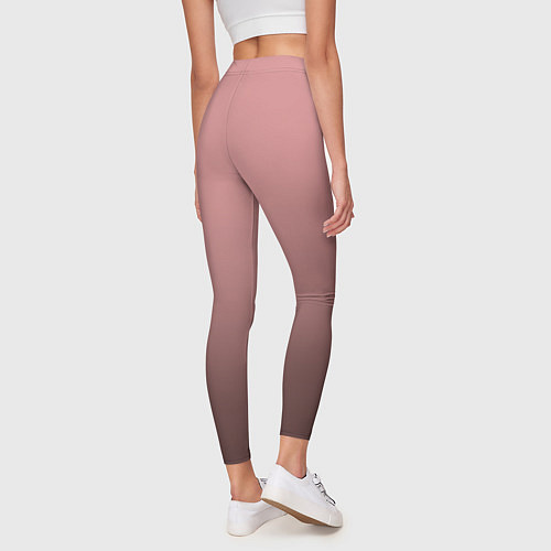 Женские легинсы Пыльно-розовый градиент / 3D-принт – фото 4