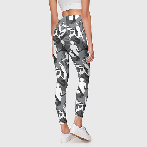Женские легинсы Гимнастика - камуфляж / 3D-принт – фото 4