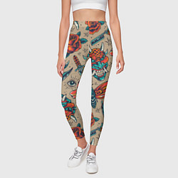 Леггинсы женские Tattoo art, цвет: 3D-принт — фото 2
