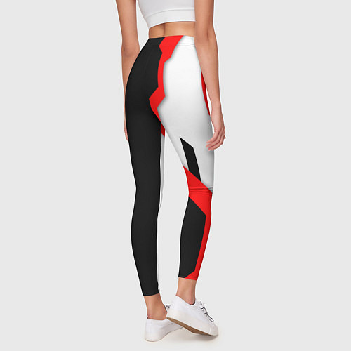 Женские легинсы Mitsubishi red uniform / 3D-принт – фото 4