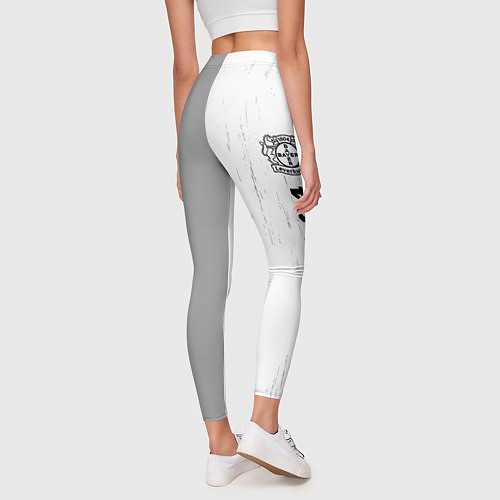 Женские легинсы Bayer 04 sport на светлом фоне по-вертикали / 3D-принт – фото 4