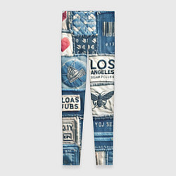 Женские легинсы Лос Анджелес на джинсах-пэчворк