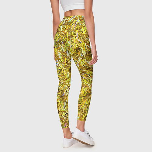 Женские легинсы Золотые ленточки / 3D-принт – фото 4
