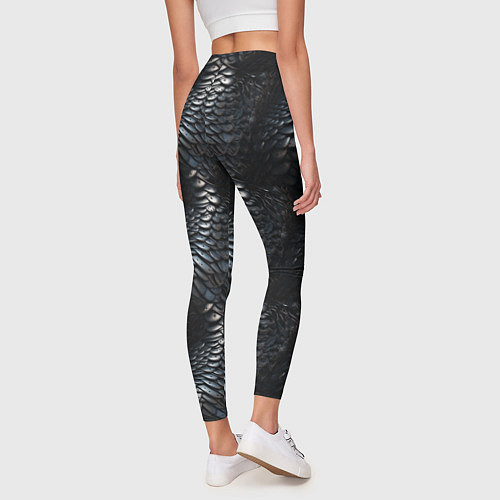 Женские легинсы Блестящая металлическая броня / 3D-принт – фото 4