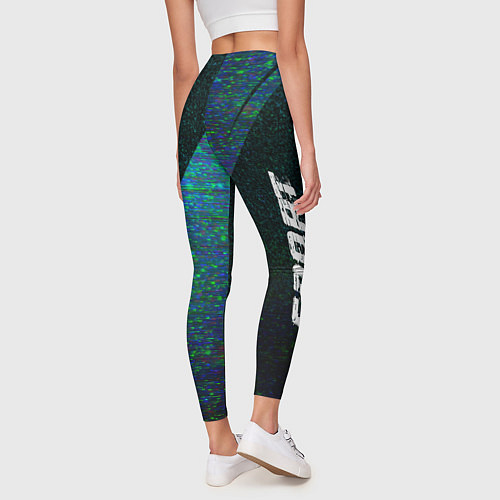 Женские легинсы Renault sport glitch blue / 3D-принт – фото 4