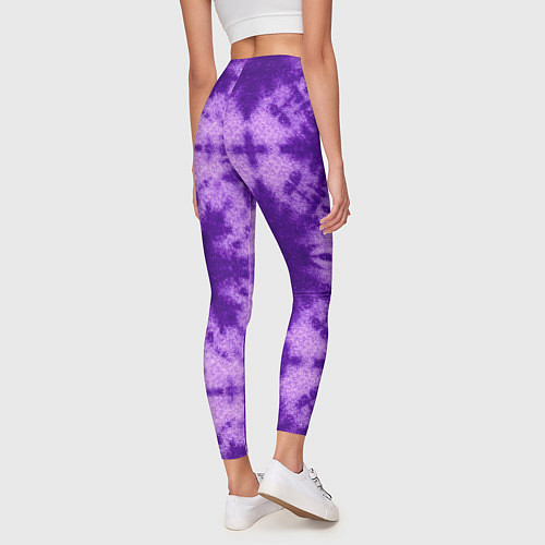 Женские легинсы Тай дай фиолетовый / 3D-принт – фото 4