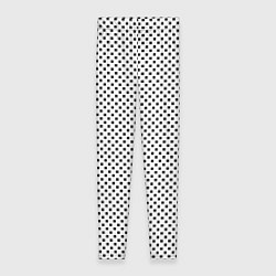 Леггинсы женские Белый в маленький чёрный квадрат, цвет: 3D-принт