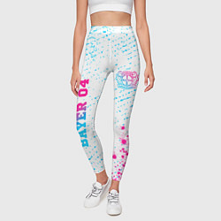 Леггинсы женские Bayer 04 neon gradient style вертикально, цвет: 3D-принт — фото 2