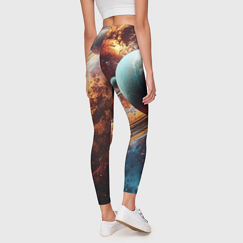 Женские легинсы Большая планета / 3D-принт – фото 4
